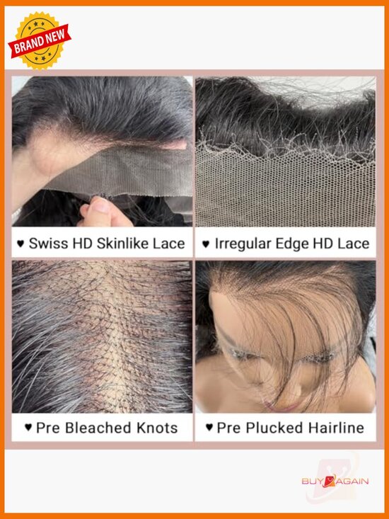 13x4 HD Lace Front Body Wave Wig 220% Density Human Hair Pre-Plucked main image 6